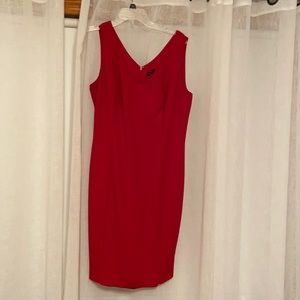 White House Black Market Red Sheath Dress Size 12